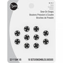 Dritz Sew-ON Snaps Black Size 1/0 10 Pack 80-10-1 - sewjersey.com