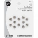 Dritz Sew-On Snaps Nickel Size 3/0 12 Pack 80-30-65 - sewjersey.com