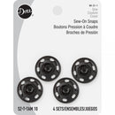Dritz Sew-on Snaps Black Size 10 4 Pack 80-21-1 - sewjersey.com