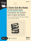 Dritz Swim Suit Bra Hooks 1/2" Black 99-12-1