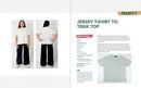 Fashion Upcycling Book showing a sample project: Jersey T-shirt to Tank top