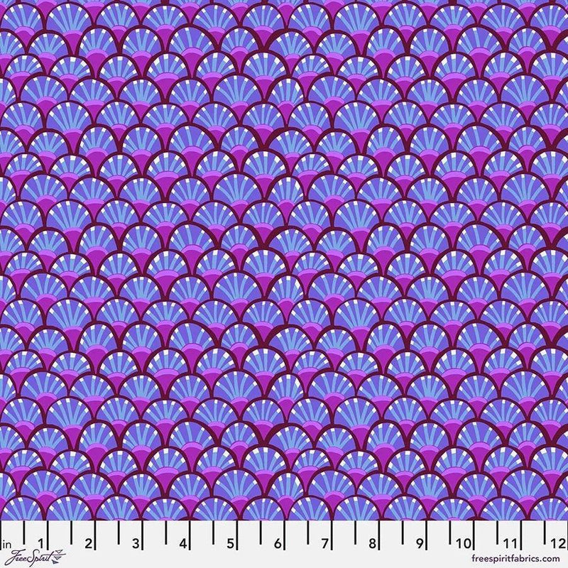 Free Spirit Vivacious by Anna Maria Horner Fan Club Plum Cotton Lawn Fabric - CLAH004.PLUM - sewjersey.com