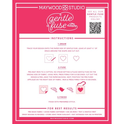 Gentle Fuse Paper-Backed Fusible Web 8" x 10" Back - sewjersey.com