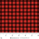 Red and brown checkered fabric 