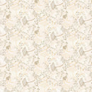 Floral pattern with small flowers and leaves on a light background