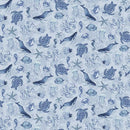 Henry Glass and Co. Cobalt Seas Sea Life Light Blue 1367-11 Lt. Blue - sewjersey.com