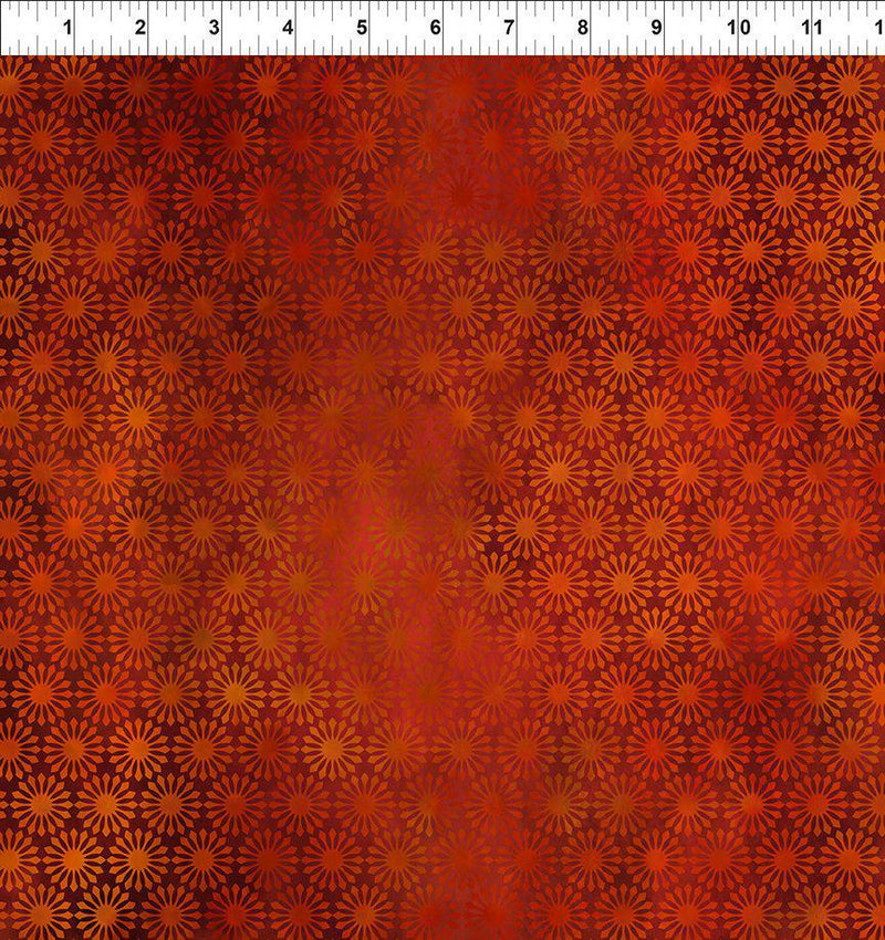 In the Beginning Fabrics Emerald Reign Medallion Red 26DRG1