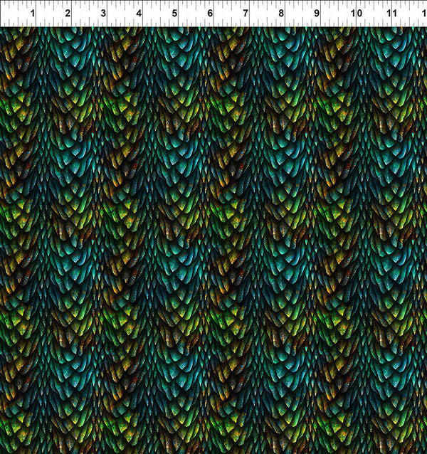 In the Beginning Fabrics Emerald Reign Scales Emerald 25DRG1