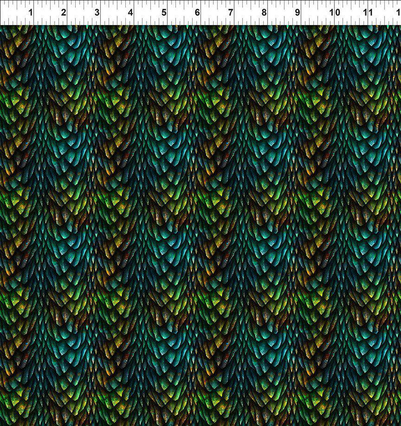 In the Beginning Fabrics Emerald Reign Scales Emerald 25DRG1