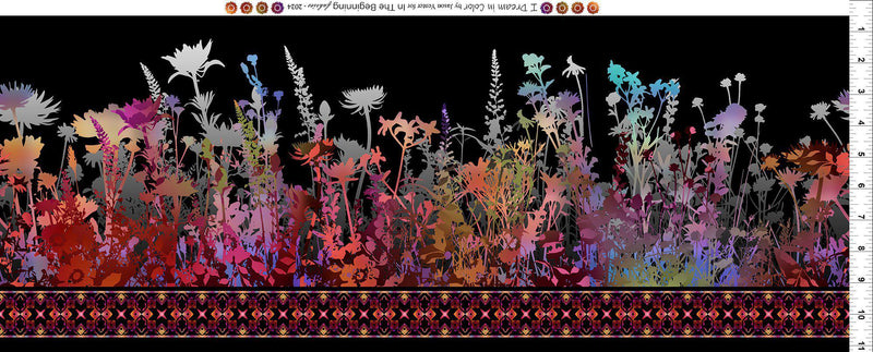 In the Beginning I Dream in Color by Jason Yenter Border Multi 1IDC-1 - sewjersey.com
