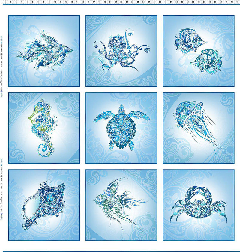 In the Beginning Wonders of the Ocean Panel 1WO-1 Panel