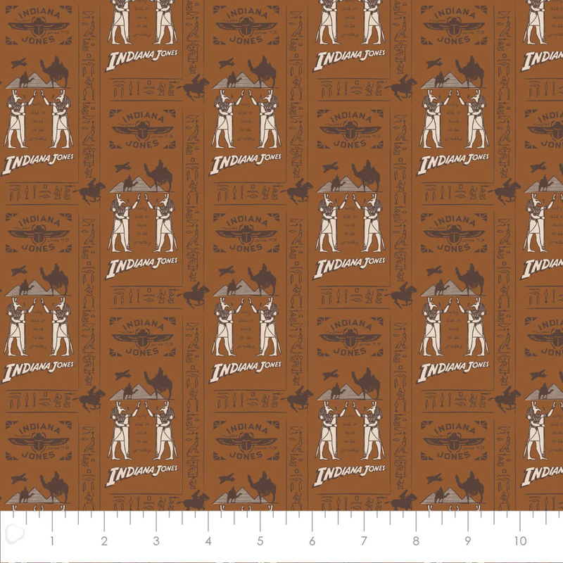Indiana Jones Collection - Hieroglyphics - Brown - Cotton