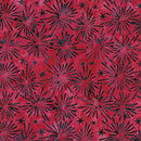 Island Batik Bursting Stars Red Crimson 122453365
