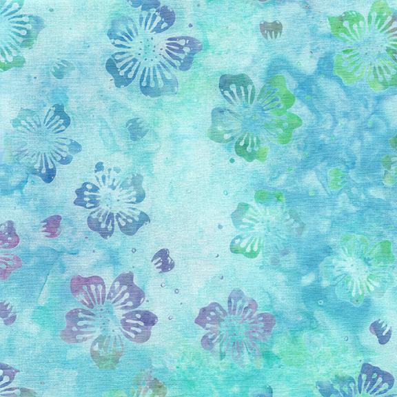 Island Batik Medium Floral Multi Turquoise Green 712409851