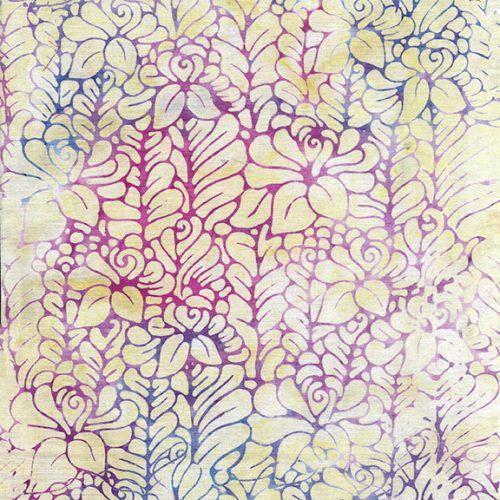 Island Batik Sorbet Flower Blossom - Multi Purple Pink Iris