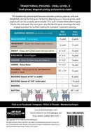 Kidding Around Goats in Pajamas Pattern Back cover showing fabric requirements. 