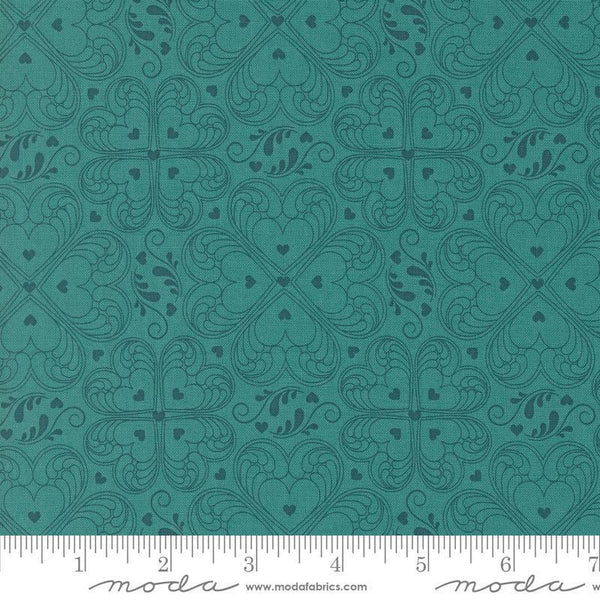 Legendary Love Teal 45054 13 Moda - sewjersey.com