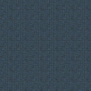 A close-up of a textured fabric swatch in a dark slate blue color with a subtle woven pattern.