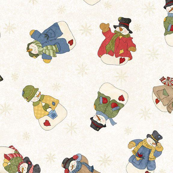 Marcus Fabrics Friends and Flakes | Winter Fabric | Quilting Cotton