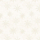 Tone on tone fabric featuring beige snowflakes on a cream background