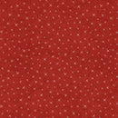 Red fabric with small white cross patterns