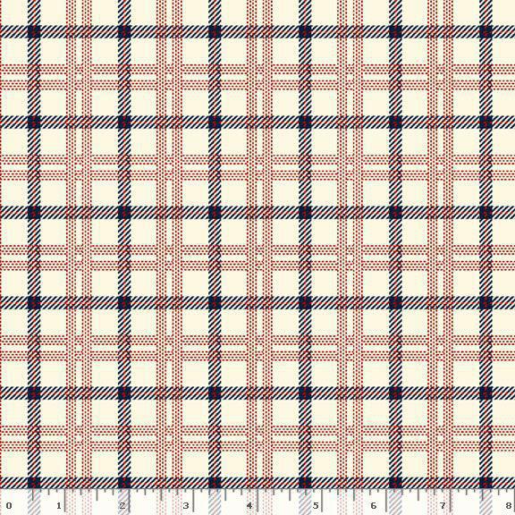 Marcus Fabrics Primo Plaid Flannel Americana Cream R091421 CREAM