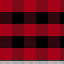 Marcus Fabrics Primo Plaid Flannel Tartans Red R09U112  RED with ruler for sclale