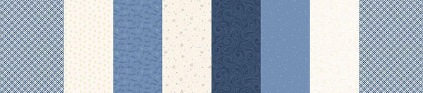 Marcus Fabrics Snowman's Village Strip-It Blue R191413D BLUE