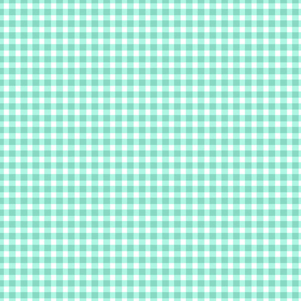 Maywood Studios Beautiful Basics Classic Check Aqua MAS610-Q3