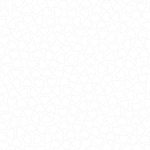 Maywood Studios Solitaire Ultra White Hearts White on White MAS332-UW - sewjersey.com