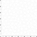 Maywood Studios Solitaire Ultra White Hearts White on White MAS332-UW with measurements - sewjersey.com