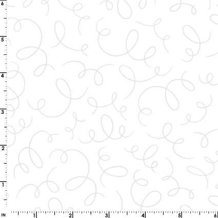 Maywood Studios Solitaire Ultra White Ribbons White on White Ultra White with measurements - sewjersey.com