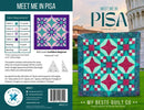 The front and back of the Meet me in Pisa Pattern from My Beste Quilt Co. The finished size is 66" x 66".