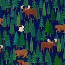 Michael Miller Alaska : The Last Frontier ALASKA MOUNTAIN DDC12544-NAVY-D - Sewjersey.com