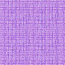 Purple woven fabric swatch with a subtle plaid texture formed from subtle darker purple and periwinkle lines
