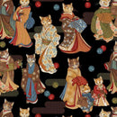 Michael Miller Fabrics - Tokyo Fur-Tales 100% Cotton Quilting Fabric GINZA WHISKERS DCX12641-BLAC-D - Sewjersey.com