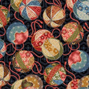 Michael Miller Fabrics - Tokyo Fur-Tales 100% Cotton Quilting Fabric TEMARI BALLS DCX12643-BLAC-D - Sewjersey.com