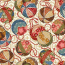 Michael Miller Fabrics - Tokyo Fur-Tales 100% Cotton Quilting Fabric TEMARI BALLS DCX12643-CREM-D - Sewjersey.com
