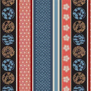 Collection of vertical patterned strips in various colors and designs.