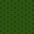 A repeating pattern of dark olive green polka dots on a medium olive green background.