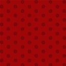 A close-up of a red fabric or material with a repeating pattern of darker red polka dots.
