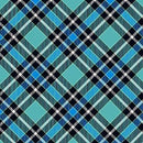 Teal, blue, and black plaid pattern