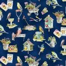 Michael Miller Navy Garden DCX9486-NAVY-D - Sewjersey.com