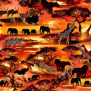 Michael Miller Serengeti Plains On Safari Sunset DCX11957-SUNS-D - sewjersey.com