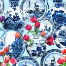 Michael Miller Spring in Delft Delft Still Life DCX12238-SKYX-D - sewjersey.com
