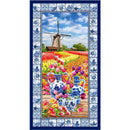 Michael Miller Spring in Delft Tulip Field Panel - 24" REPEAT DCX12233-MULT-D - sewjersey.com
