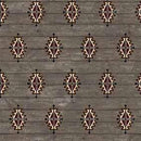 Pattern of geometric shapes on a wooden surface