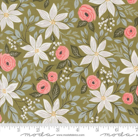 Moda Berry and Pine Sage 5240 12
