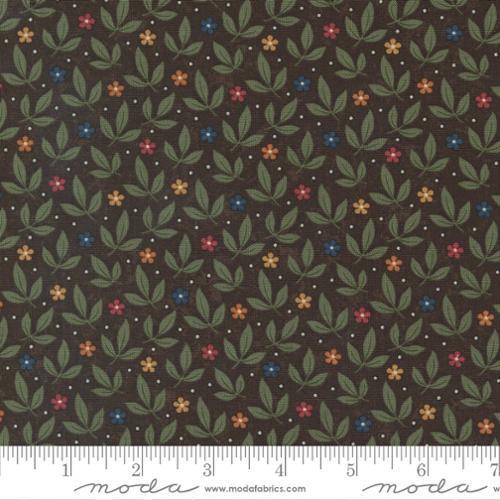 Moda Fluttering Leaves Kansas Troubles Small Floral Leaves Bark 9734 18