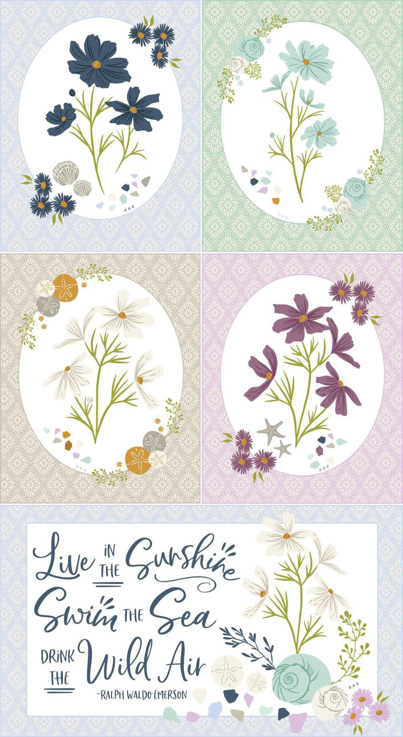 Moda Seaglass Summer Panel Oyster 43187 11 - sewjersey.com